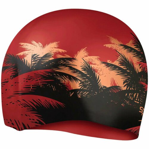 Шапочка для плавания SPEEDO Adult Long Hair Cap 8-11306 (черный-красный (8-1130614615-4615))
