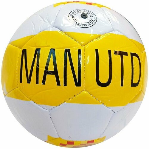 Мяч футбольный MEIK Man Utd (PVC 1,6 мм, 315 гр. , маш. сш. ) (желтый/белый)