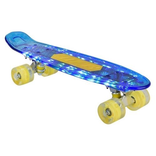 Скейт детский Navigator пластик 56х15х11 см со световыми эффектами Т20014-15 Синий Т20013
