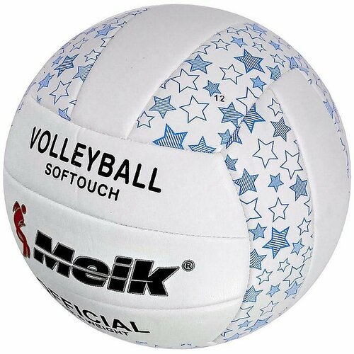 Мяч волейбольный MEIK 2898 (PVC 2. 5, 270 гр. , маш. сш. ) (белый/голубой)