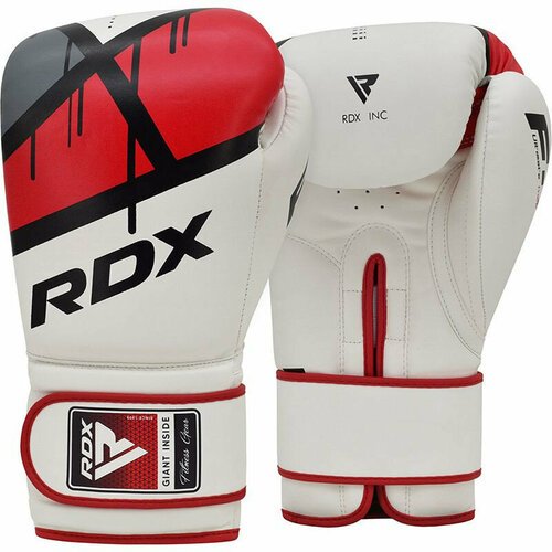 Боксерские перчатки RDX F7 10oz белый/красный