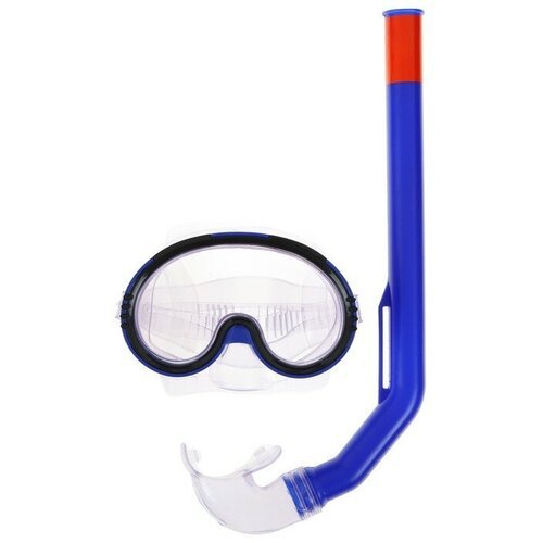 ONLYTOP Набор для плавания детский ONLYTOP: маска, трубка, цвет синий
