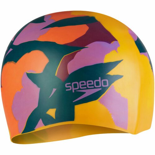 Шапочка для плавания SPEEDO Adult Long Hair Cap 8-11306 (бирюзовый-оранжевый-фиолетовый (8-1130615974-5974))