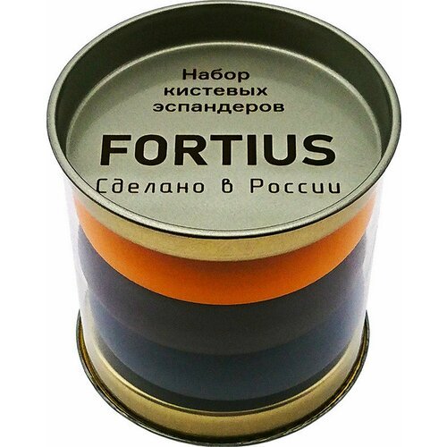 Набор кистевых эспандеров Fortius 3 шт. в тубе (40, 50, 60 кг)
