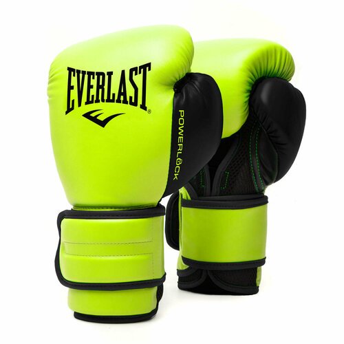 Боксерские перчатки тренировочные Everlast Powerlock PU 2 - Салатовый (10 oz)