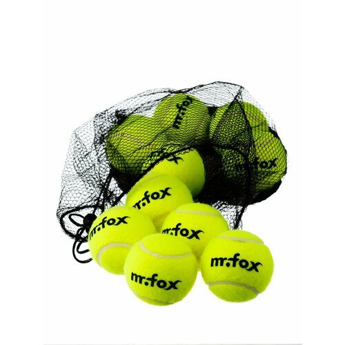 Мяч для большого тенниса Mr.Fox 10 шт в сетке