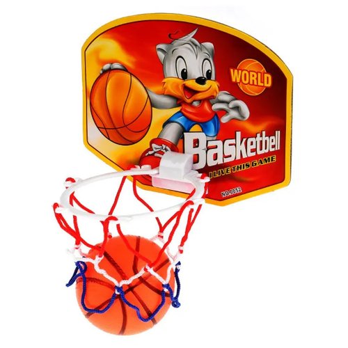 Баскетбол детский, баскетбольная корзина с мячом, с навесной панелью, развивающая игра, для детей, d кольца - 10,5 см, d мяча - 8,5 см